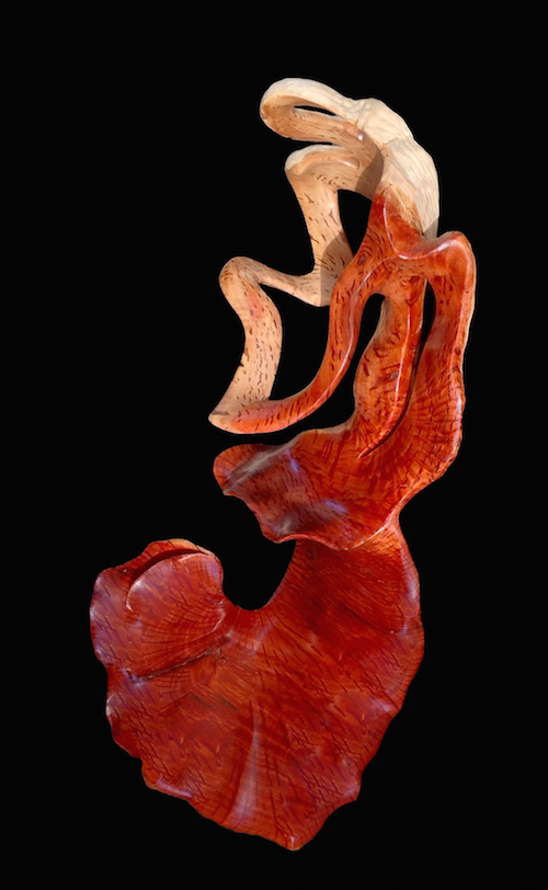 The Whispering She Oaks...burl carved by Guy Breay