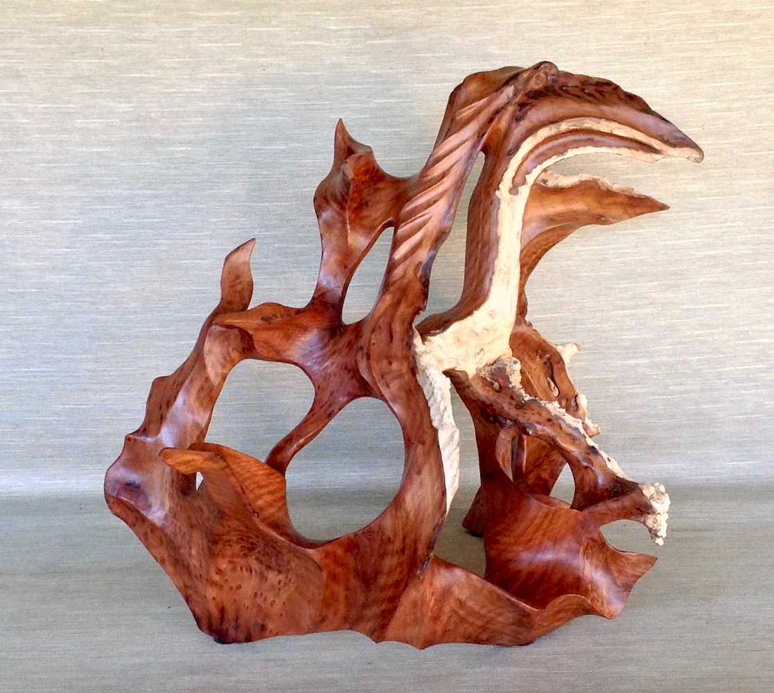 Masalai Manu..carved from Budgeroo by Guy Breay
